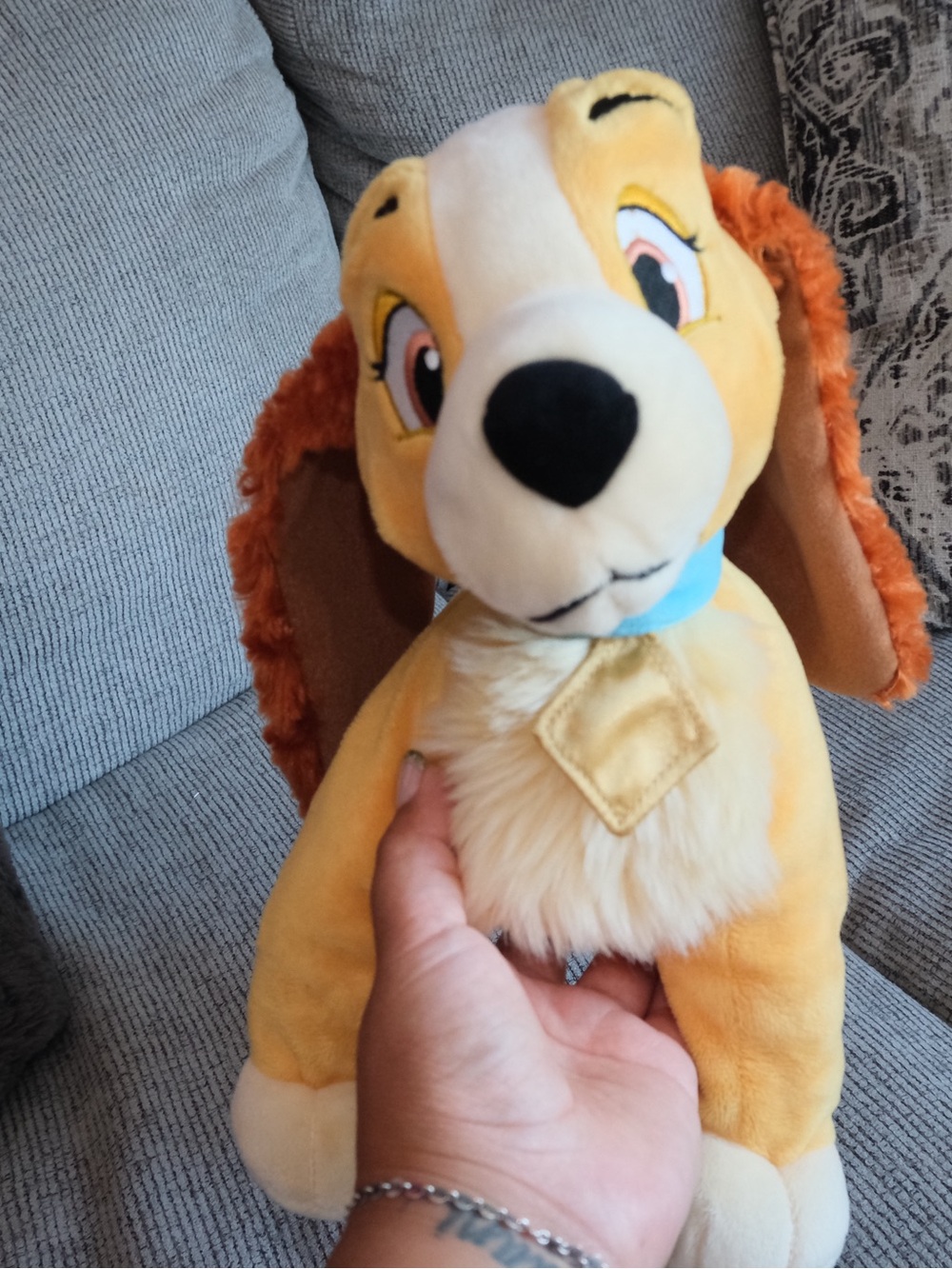 Disney Dog Toy with Orange Ears and Blue Collar